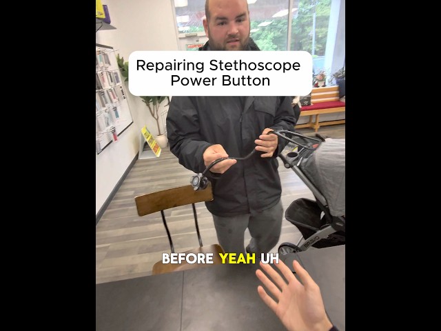 REPAIRING STETHOSCOPE POWER BUTTON!!! #smartphone #problemfix #automobile #brokenfix #screenbreak