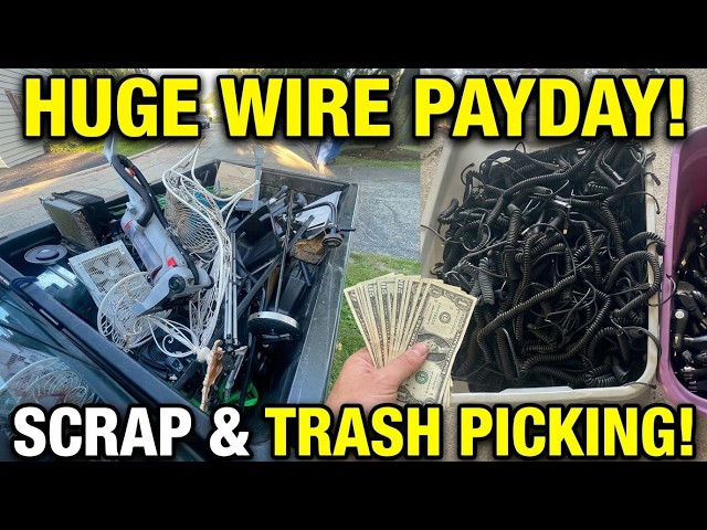 Copper wire pay day! Dumpster diving trash picking
