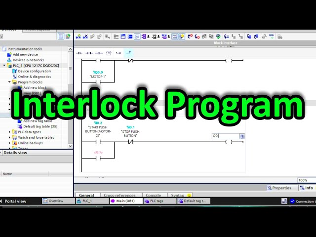 PLC Interlock Program - Interlocking Ladder Logic Example