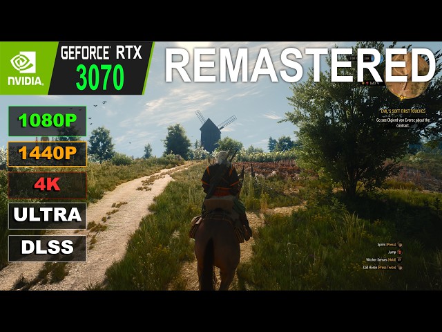 RTX 3070 | The Witcher 3 Remaster Performance Review / Benchmark 1080P, 1440P, 4K Ultra DLSS