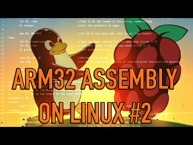 ARM32 Linux Assembly uppercase