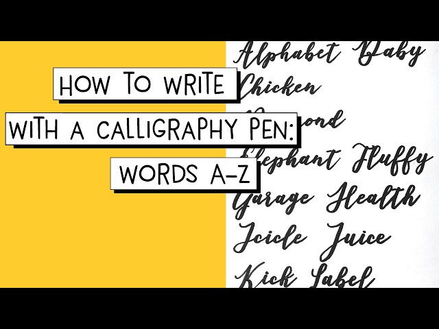 Real-Time How to Write With a Calligraphy Pen // A-Z Cursive Handwriting Practice