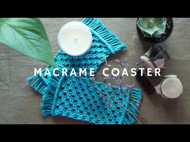 DIY Macrame Coaster | Easy macrame coaster