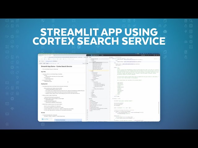 Streamlit App Using Cortex Search Service