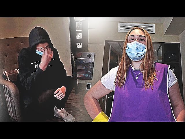 HOTEL CLEANER TAKES GUY HOSTAGE! (Police Called)
