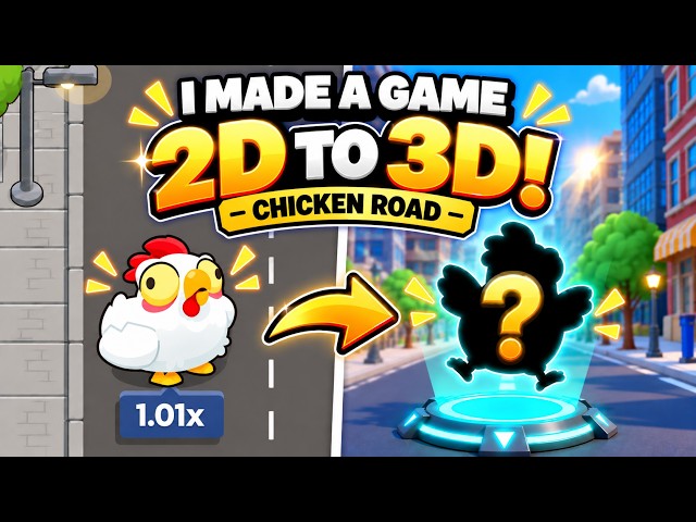 I Turned Chicken Road Game Into a 3D Game! I made a game chicken road 3D
