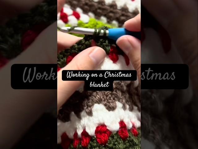 It’s super hot outside but I’m trying my hardest to get this blanket done before the holiday season.