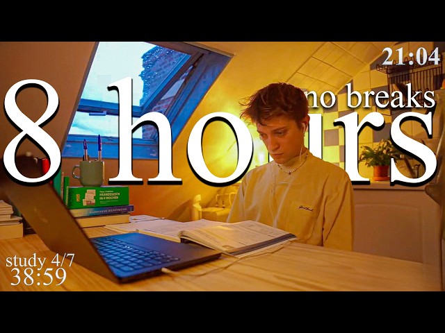 LIVE-SPECIAL | 8-HOUR study with me WITHOUT BREAKS in Paris 📚⛈️ rain & thunder sounds