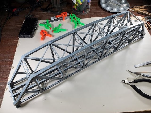 Walthers Single Track Railroad Arched Pratt Truss Bridge HO Scale . Layout Part 8