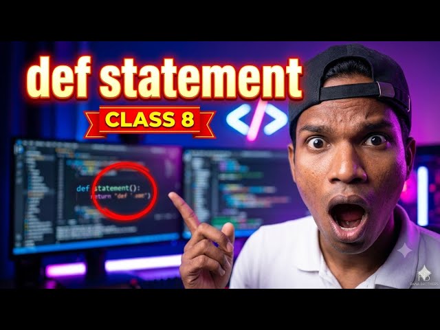 Python def Statement Explained |How to Create Functions in Python (Beginner Guide) #class8#GandRTech