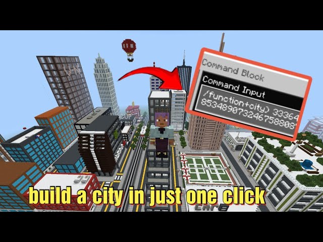 How to build a city in Minecraft using command block - build in just one click 