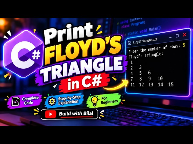 TYBSCIT - C# Floyd’s Triangle Program | Print Floyd’s Triangle Till N Rows