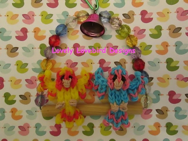 Rainbow Loom Lovebird Charm. Parrot.