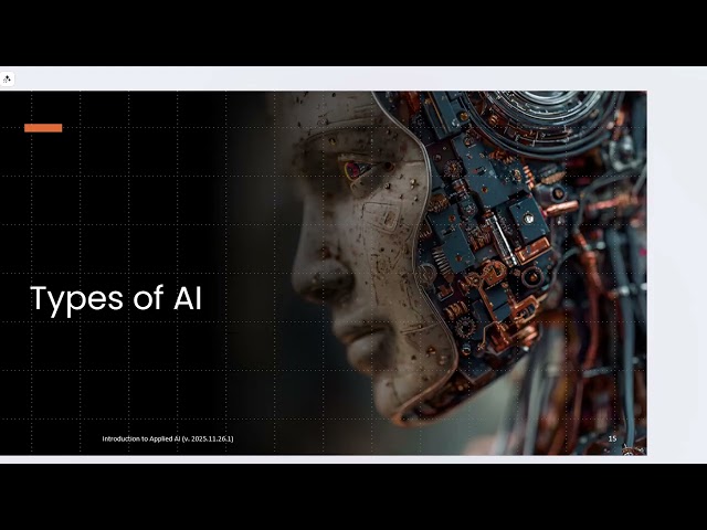 Lecture 1:  Introduction to Applied AI