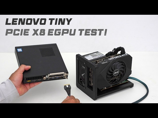 Lenovo Tiny PC + PCIe x8 eGPU gaming test! It blows my mind.