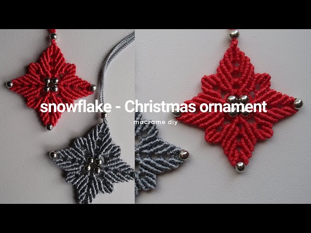 DIY Macrame Snowflake for Christmas Ornament I Christmas Craft & Gift Ideas | Step by Step Tutorial