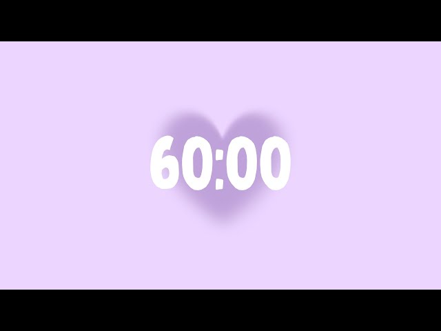 60 minute timer for study/writing for school/work. Set your target. Pink/purple Aura timer one hour.