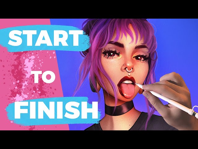 HOW TO PAINT IN PHOTOSHOP - PAINTING A PORTRAIT FROM START TO FINISH