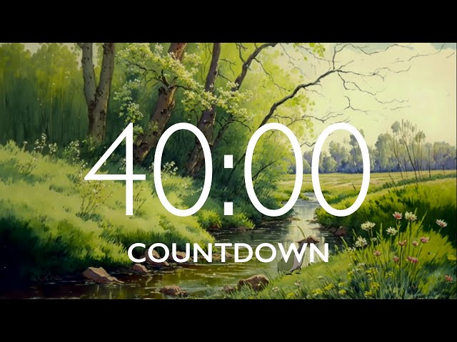 40 Minute Timer with Relaxing Music and Alarm