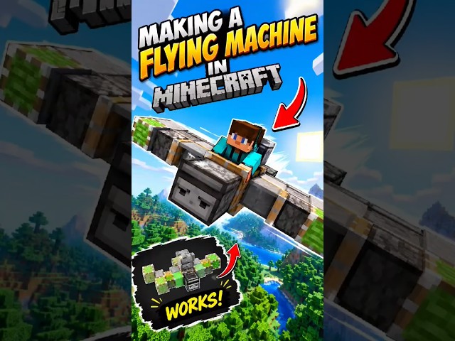 making working flying machine in pocket edition