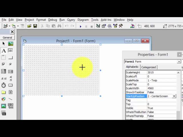 VB Tutor how to remove border and control box of form