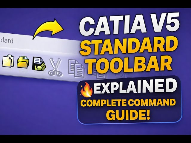 CATIA V5 Standard Toolbar Explained 🔥 Complete Command Guide for Beginners