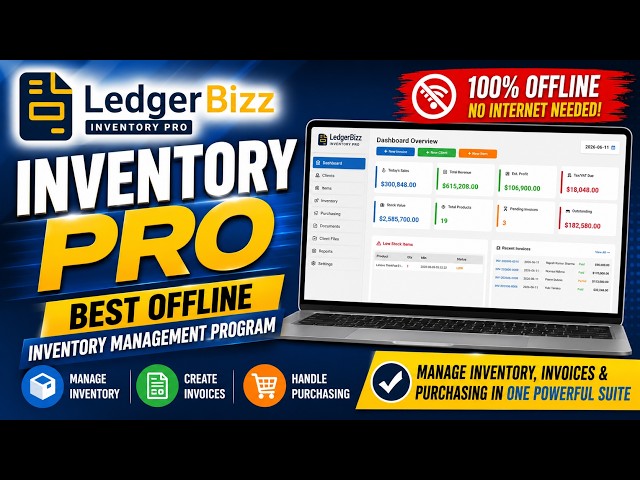 Best Free Offline Inventory Management Software for Small Businesses | LedgerBizz Inventory Pro