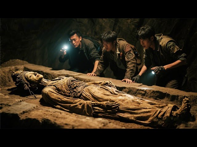 Explorers in ancient tomb unexpectedly discover a thousand-year-old preserved mummy!