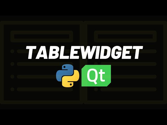 QTableWidget - Python PyQt5 Qt Designer