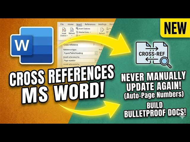 How to make cross references in ms word