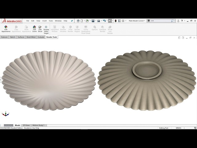 Parametric Decorative Plate Tutorial in Solidworks