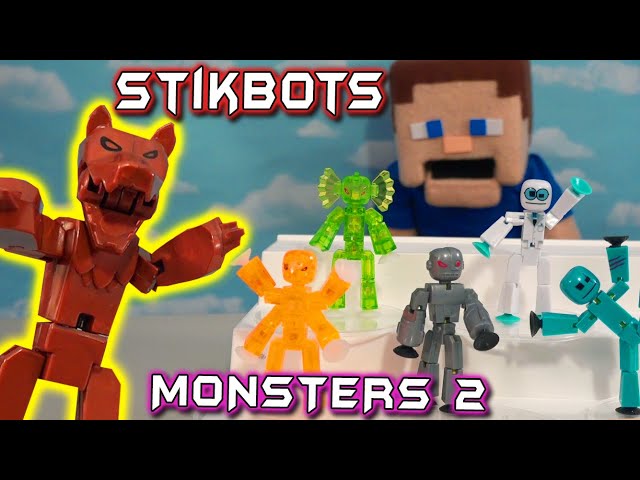 STIKBOT MONSTERS Series 2!! Halloween 2022 Zing Set UNBOXING! Puppet Steve