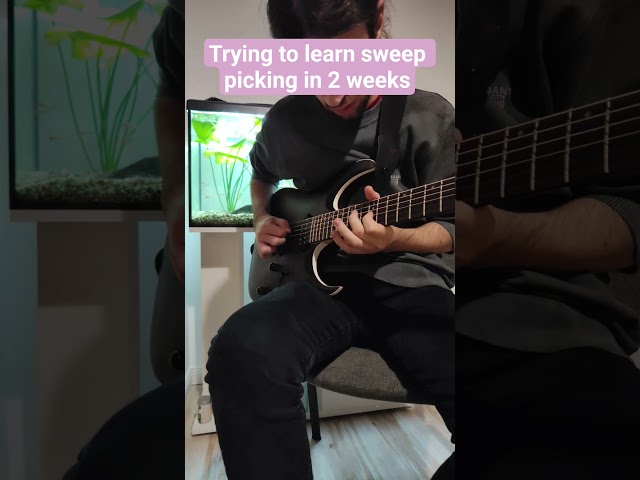 Day 3 of Trying to Learn Sweep Picking #shorts