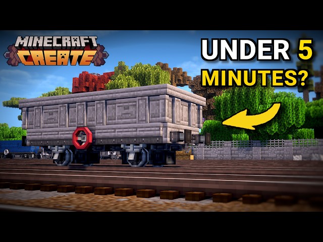 Speedrunning a Freight Wagon Under 5 Minutes in Minecraft Create! (creative mode)
