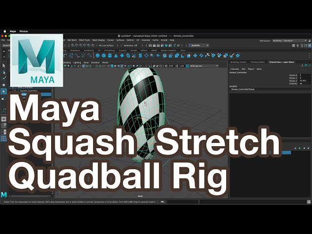 Maya Tutorial: Animation Rig Ball Squash and Stretch