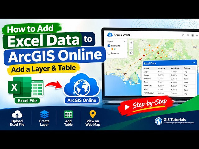 How to Add Excel Data to ArcGIS Online | Add a Layer & Table Step-by-Step