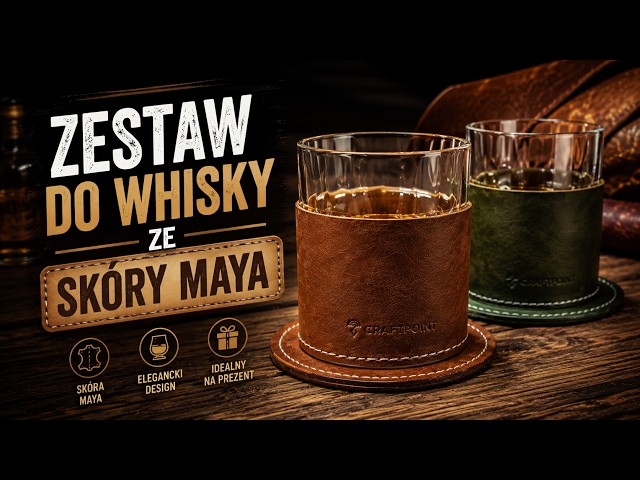 Zestaw do whisky ze skóry Maya - DIY
