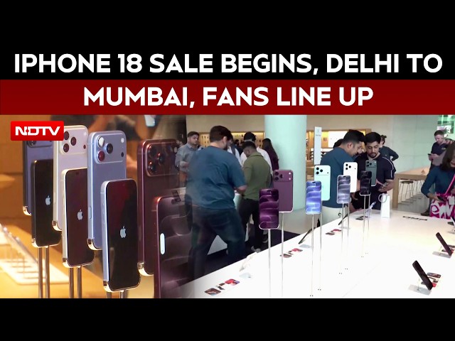 iPhone 18 Goes On Sale In India: Huge Crowds, Long Queues At Apple Stores