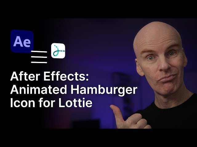 After Effects: Animated Hamburger Icon for Lottie