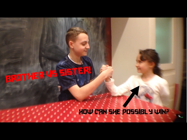 My Little Sister Beats Me at Arm Wrestling! (NOT CLICKBAIT)