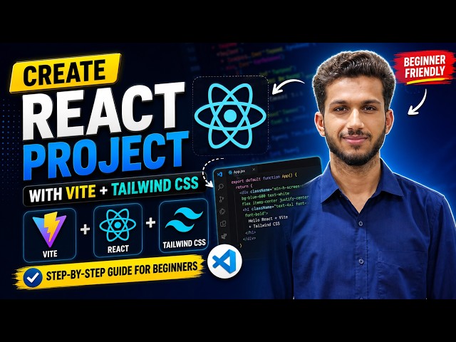 How to Create a React JS Project in 2026 | React + Vite + Tailwind CSS