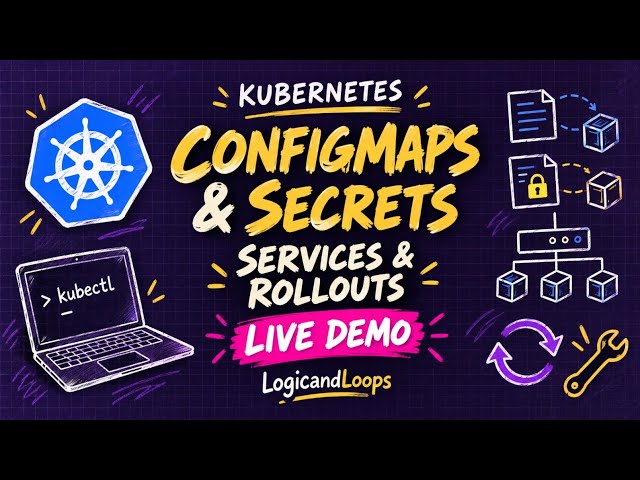 Kubernetes ConfigMaps, Secrets, Services, Rolling Updates & Rollback— Complete Guide with Live Demos