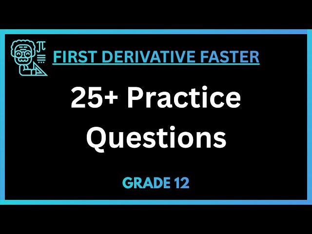 Master Differentiation Rules: Find the First Derivative FAST | Grade 12