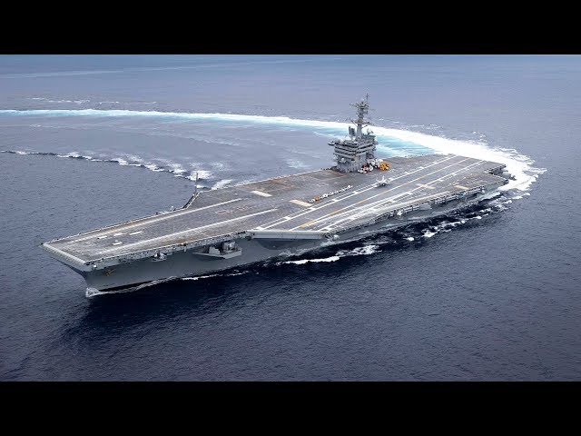 Extreme High-Speed Maneuvers by U.S. Navy Aircraft Carriers & USS Milwaukee Ship