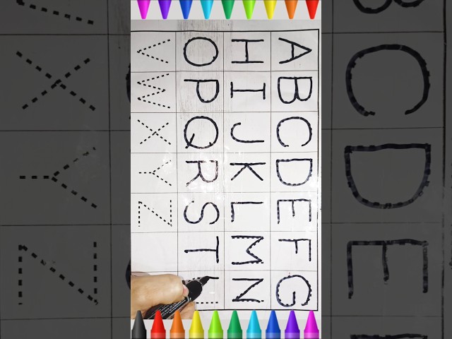 ABCD Alphabets Tracing video for kids #shorts #kidsvideos #kidseducation