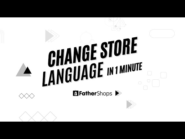 How to Change Your Store Language in FatherShops (Arabic, English)