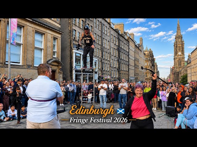 Edinburgh Fringe Festival Last Week | The Royal Mile Is PACKED! 😲 | 4K Scotland Walking Tour.