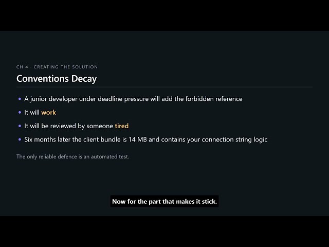 Blazor P2P #13 — An Architecture Test That Keeps You Honest
