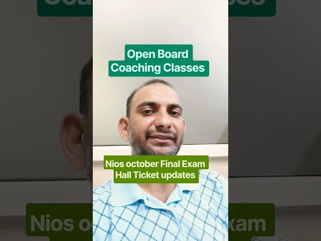 nios october Exam 2026 hall ticket / nios october Exam Latest Updates #niosoctober #finalexams
