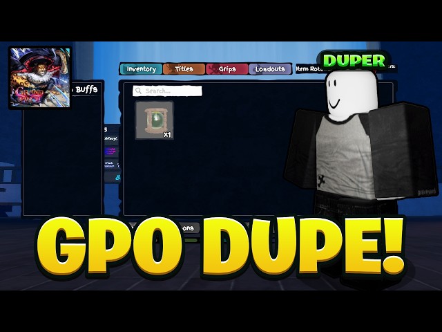 NEW METHOD TO DUPE EVERYTHING IN GPO | WORKING |  NOT PATCHED  |  FREE  |  PASTEBIN  |